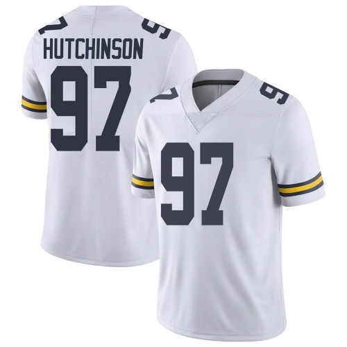 Aidan Hutchinson Michigan Wolverines Youth NCAA #97 White Limited Brand Jordan College Stitched Football Jersey LDG8254CE